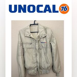 VINTAGE Unocal 76 Men’s Gas Station Jacket Sz. L, Light Green/Gray